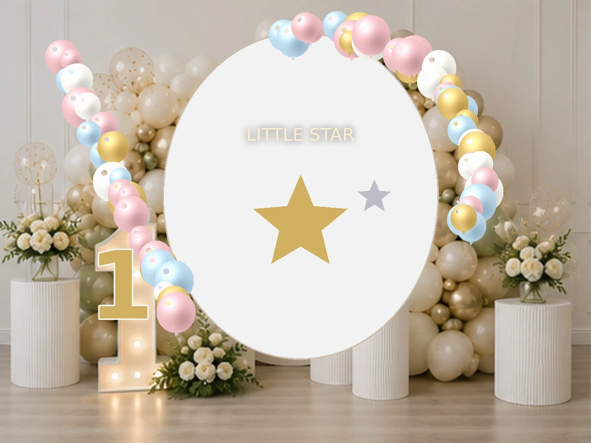 Roczek Little Star — przykładowa dekoracja balonowa