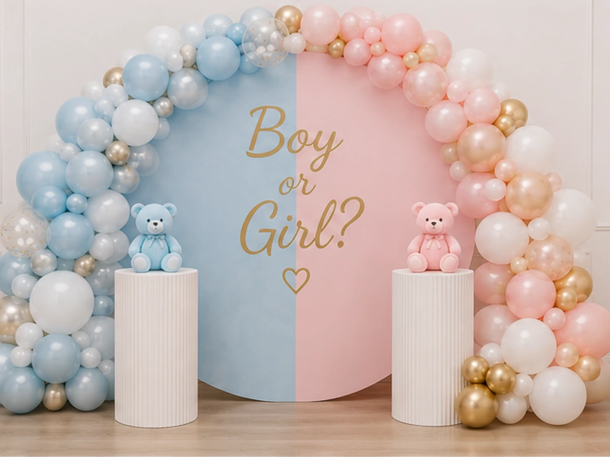 Boy or Girl? — przykładowa dekoracja balonowa