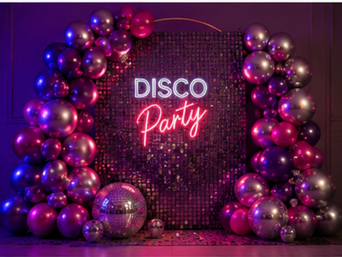 Disco Party — przykładowa dekoracja balonowa