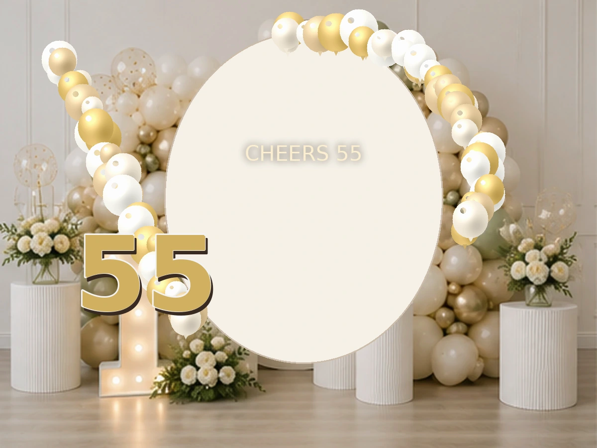 55. Champagne — przykładowa dekoracja balonowa