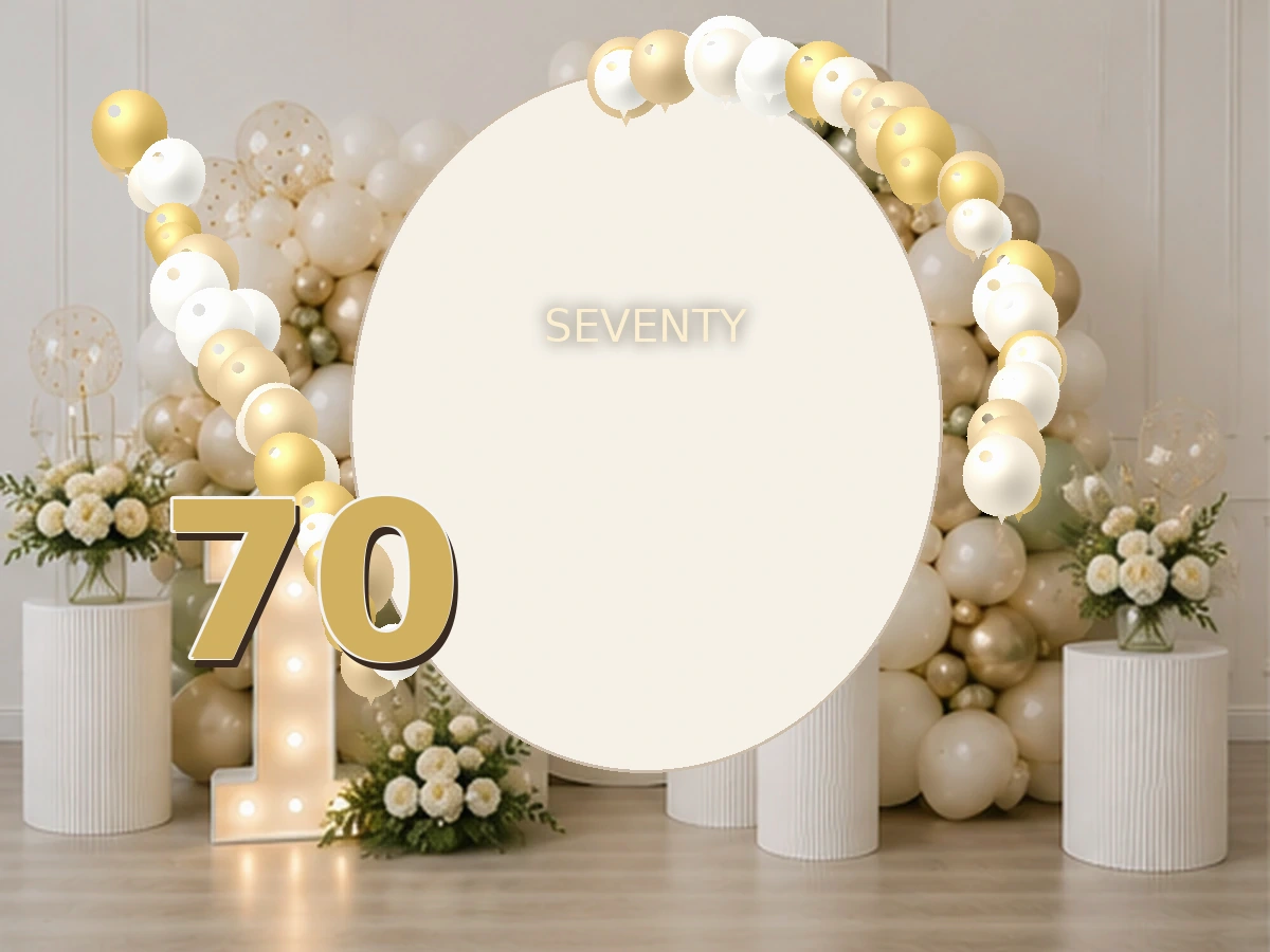 70. Champagne Classic — przykładowa dekoracja balonowa